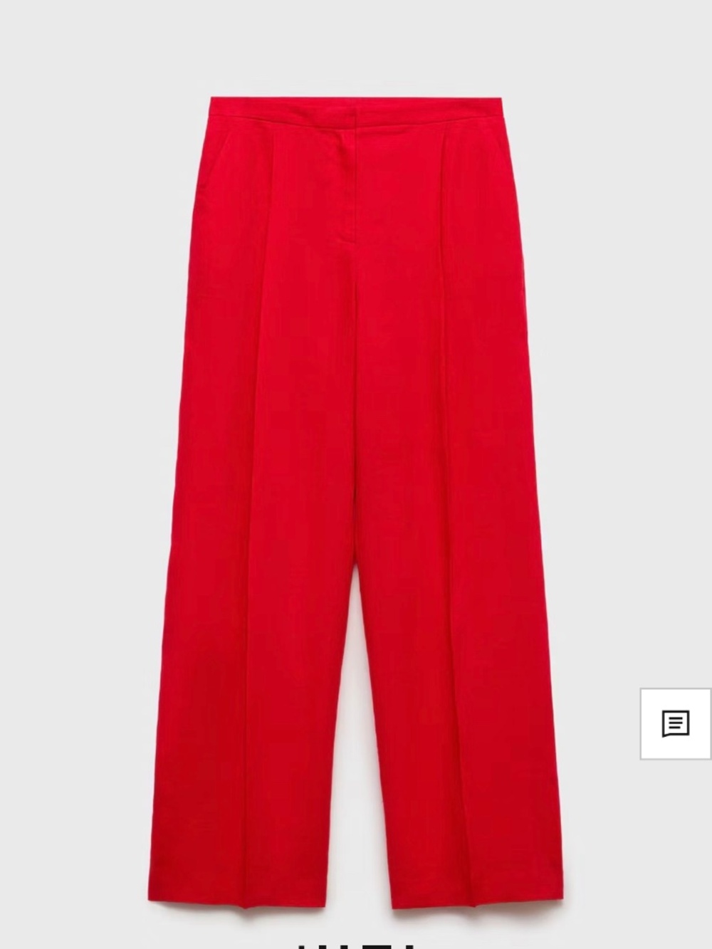 Mango STRAIGHT-FIT LINEN SUIT PANTS